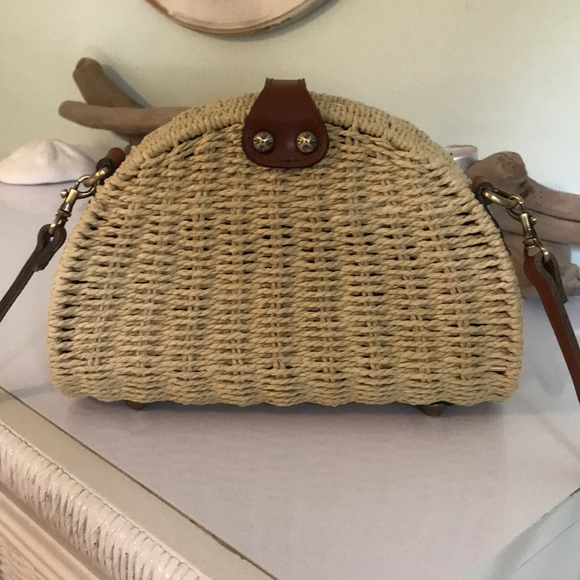 Patricia Nash Women Bonella Spring Wicker Natural Tan Susella Crossbody Mini Bag - Picture 8 of 16
